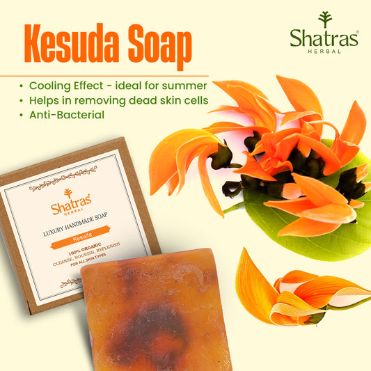 Shatras Ayurvedic Handmade Palash (Kesuda) Pure Divine Bathing Soap