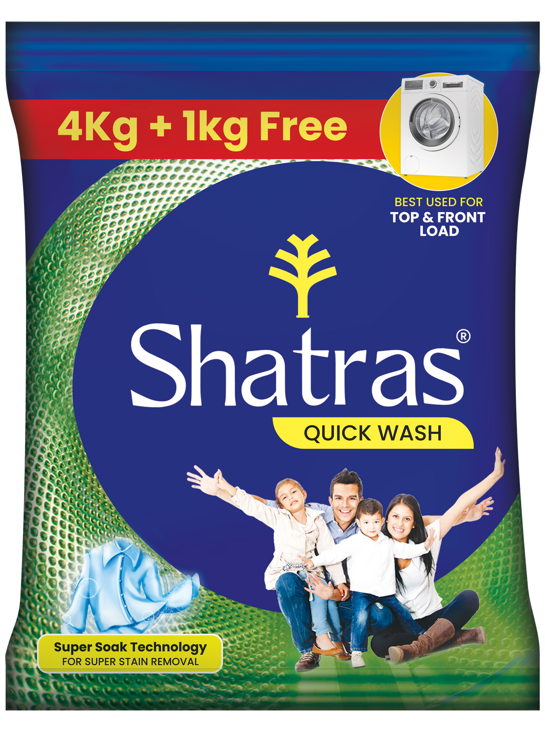 Shatras Oxi Clean Pouch Laundry Liquid Detergent - 5 Liter | Tough Stain Removal | Suitable For All Types Of Clothes