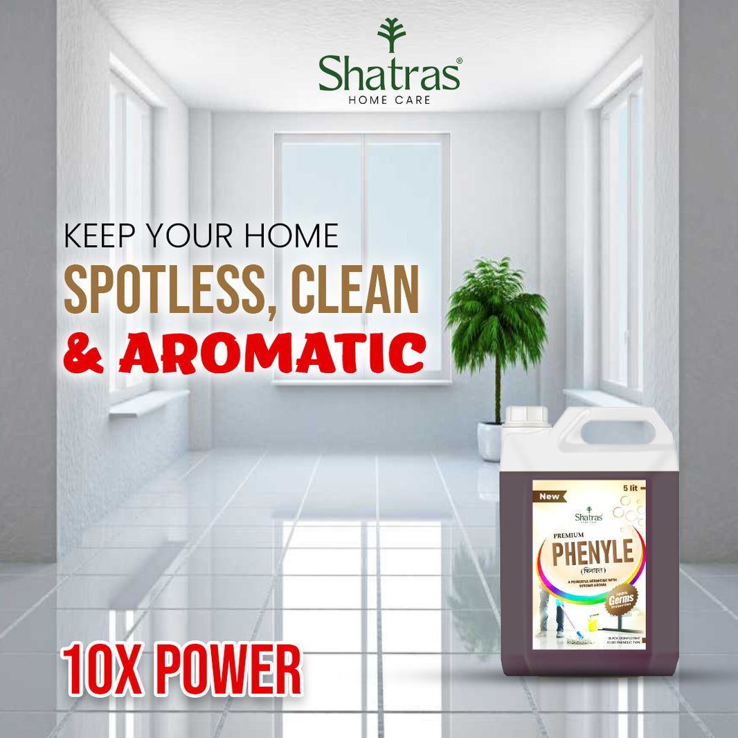 Shatras Premium Phenyl – 5L | 10X Cleaning Power for a Spotless & Aromatic Home