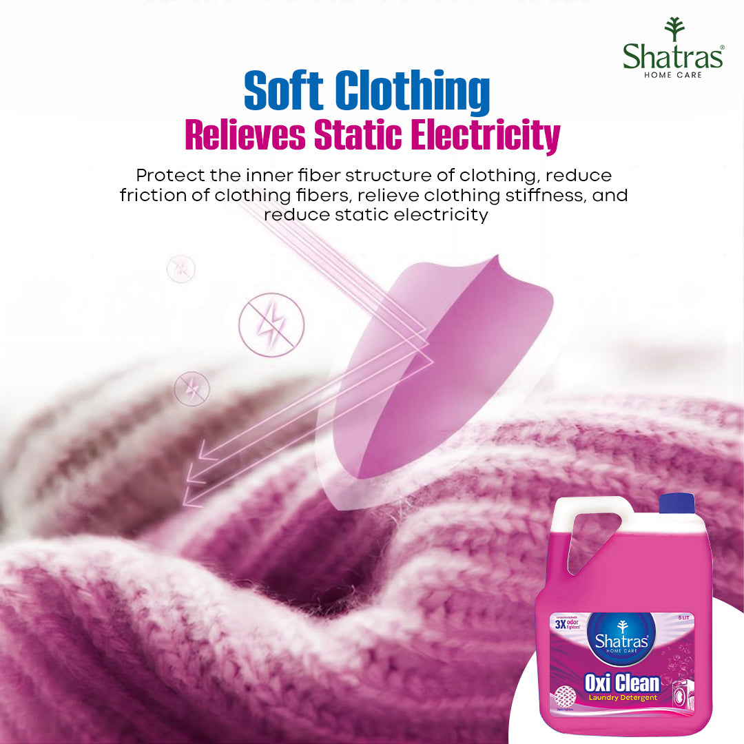 Shatras Laundry Liquid Detergent Hypoallergenic, Ultra Concentrated EasyDose, Free & Clear-Lavender & PinkLily 5L