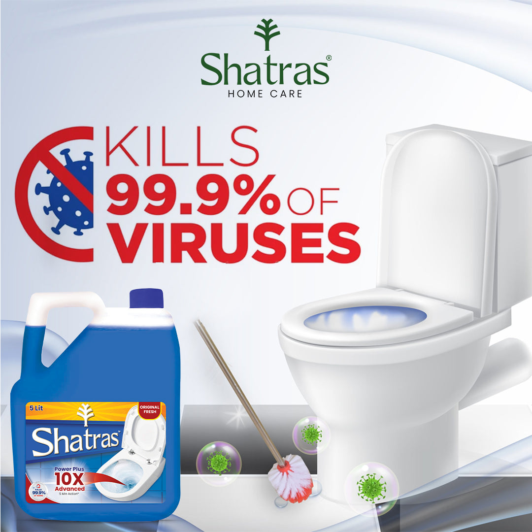 shatras 5 Liter Toilet Cleaner, Kills 99.9% Of Germ With Sparkling Shine Floral Liquid Toilet Cleaner