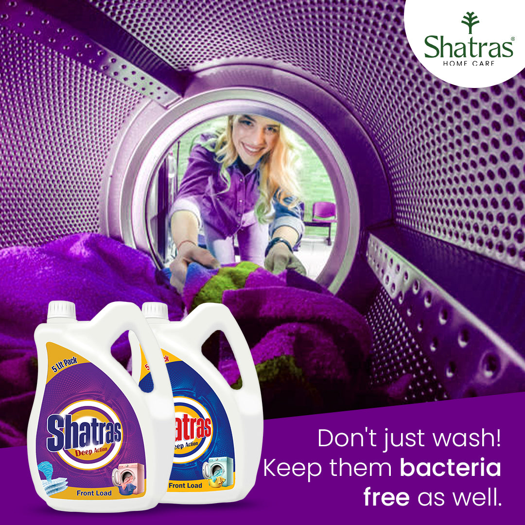 Shatras Front Load Laundry Liquid Detergent 5L x Pack of 2 | Non Toxic, Eco Friendly Best For Front Load