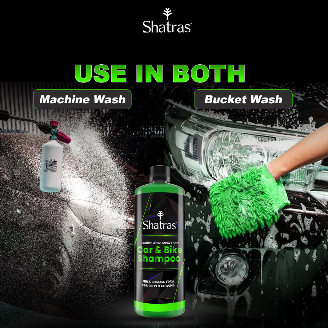 Shatras Snow Foam Car Wash Shampoo – 300 ml (Green) High-Foam