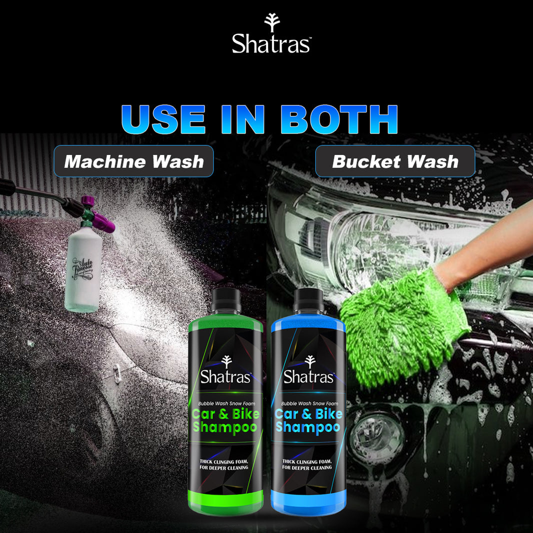 Shatras Snow Foam Car Wash Shampoo – 300 ml (Green & Blue) High-Foam