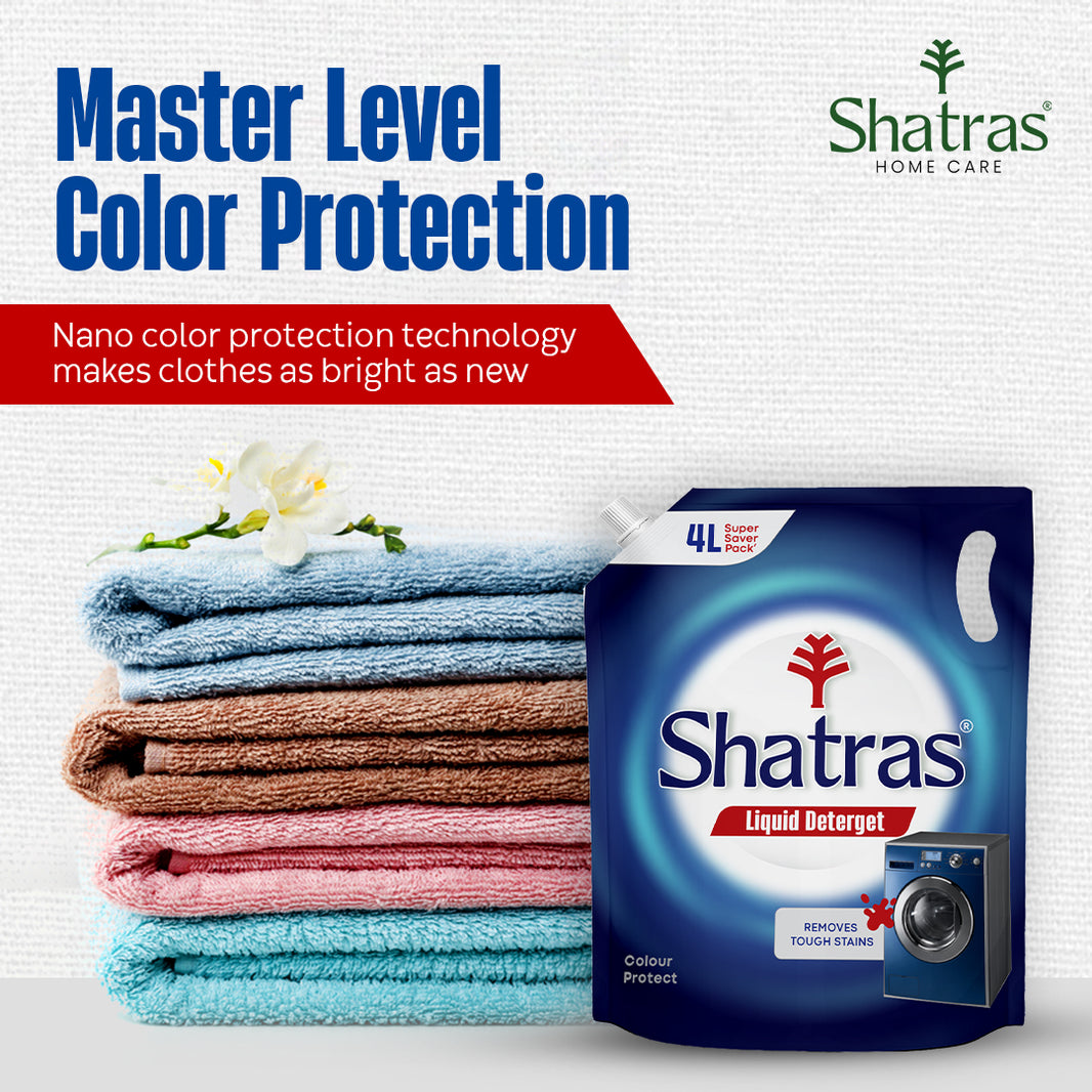 Shatras Liquid Detergent – 4L Super Saver | Advanced Color Protection & Stain Removal