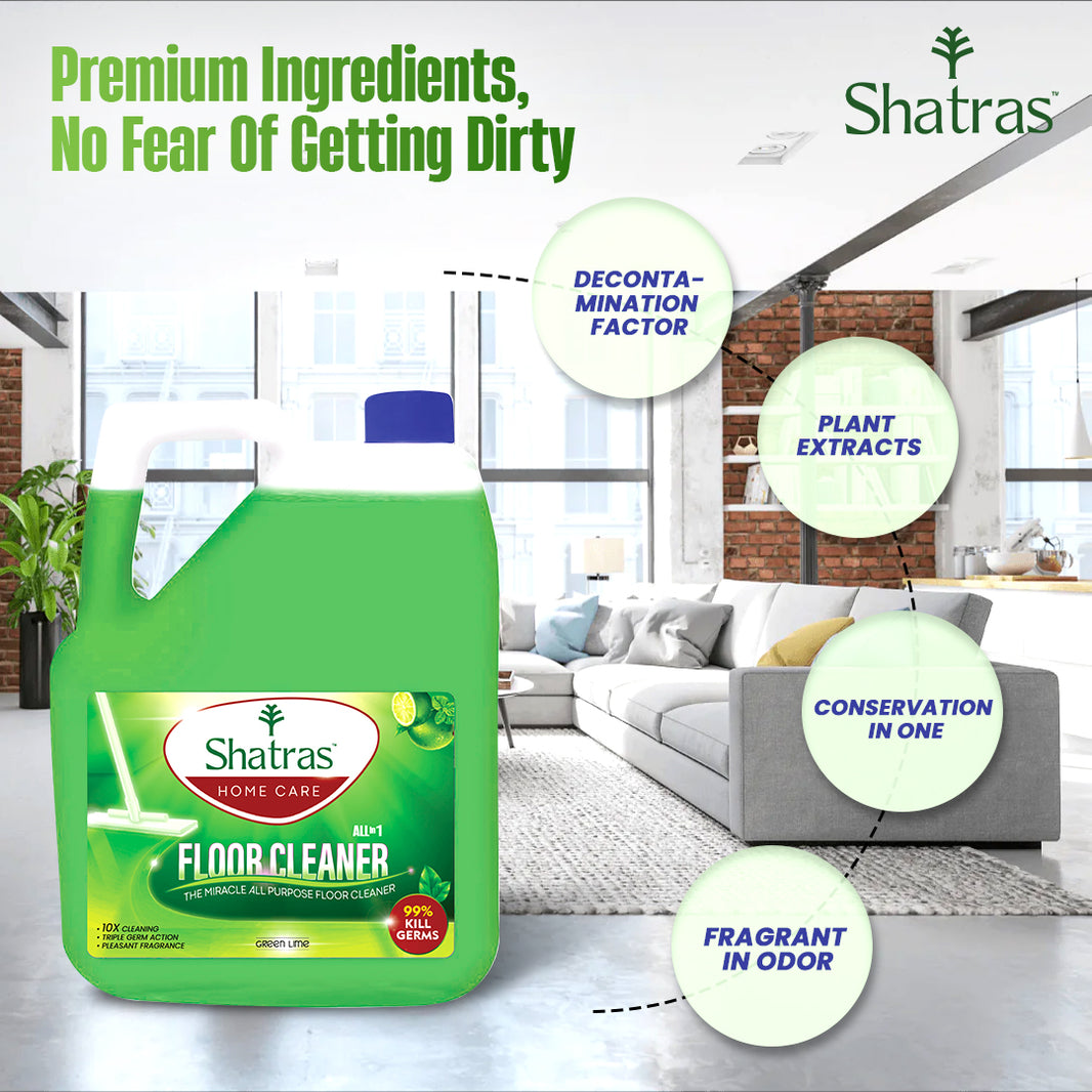 Shatras All-in-1 Floor Cleaner – Safe, Powerful (Green)