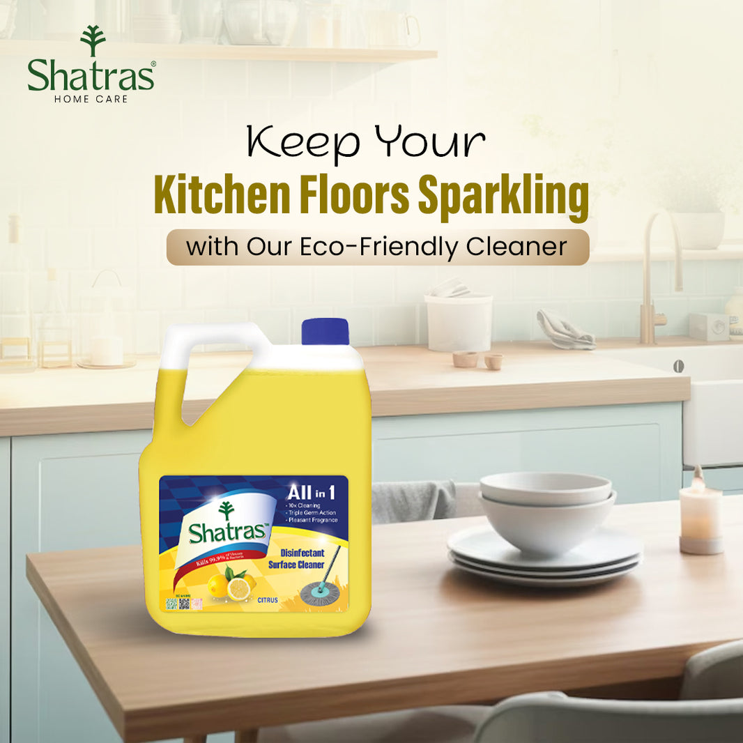 Shatras All-in-1 Floor Cleaner – Safe, Powerful & Refreshingly Clean (Yellow)
