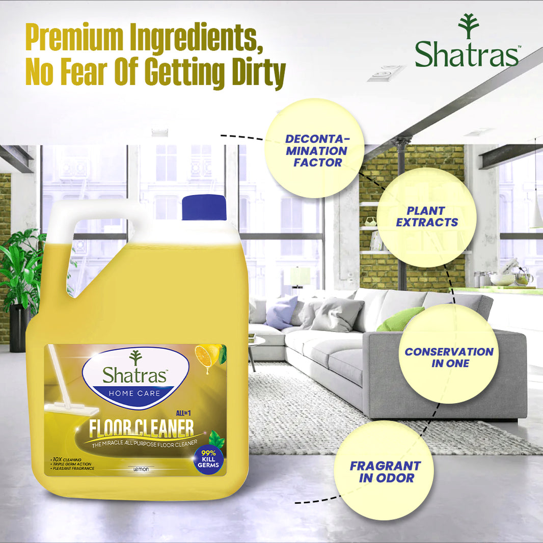Shatras All-in-1 Floor Cleaner – Safe, Powerful (Yellow)
