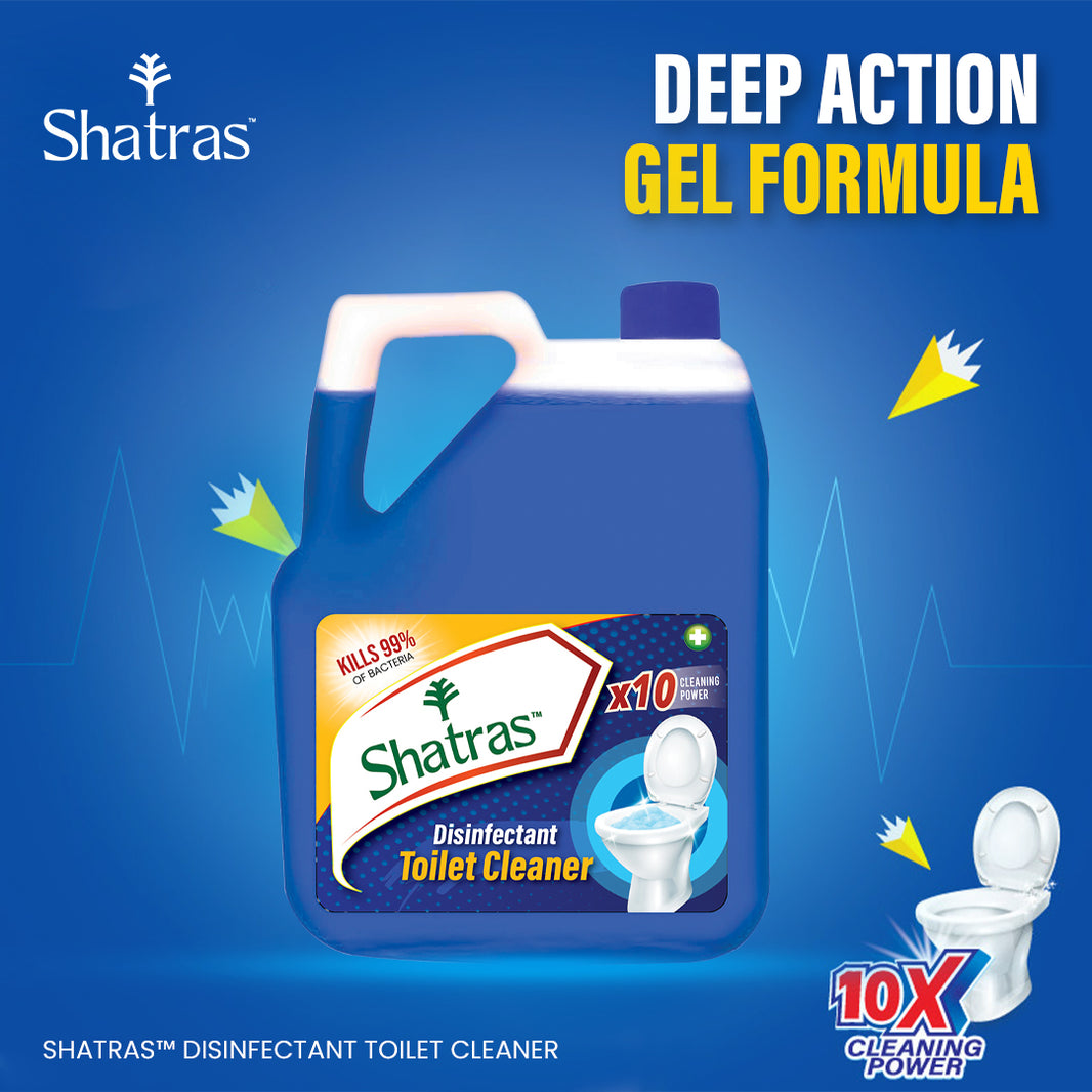 Shatras Toilet Cleaner 10X Power for Deep Clean (Blue)