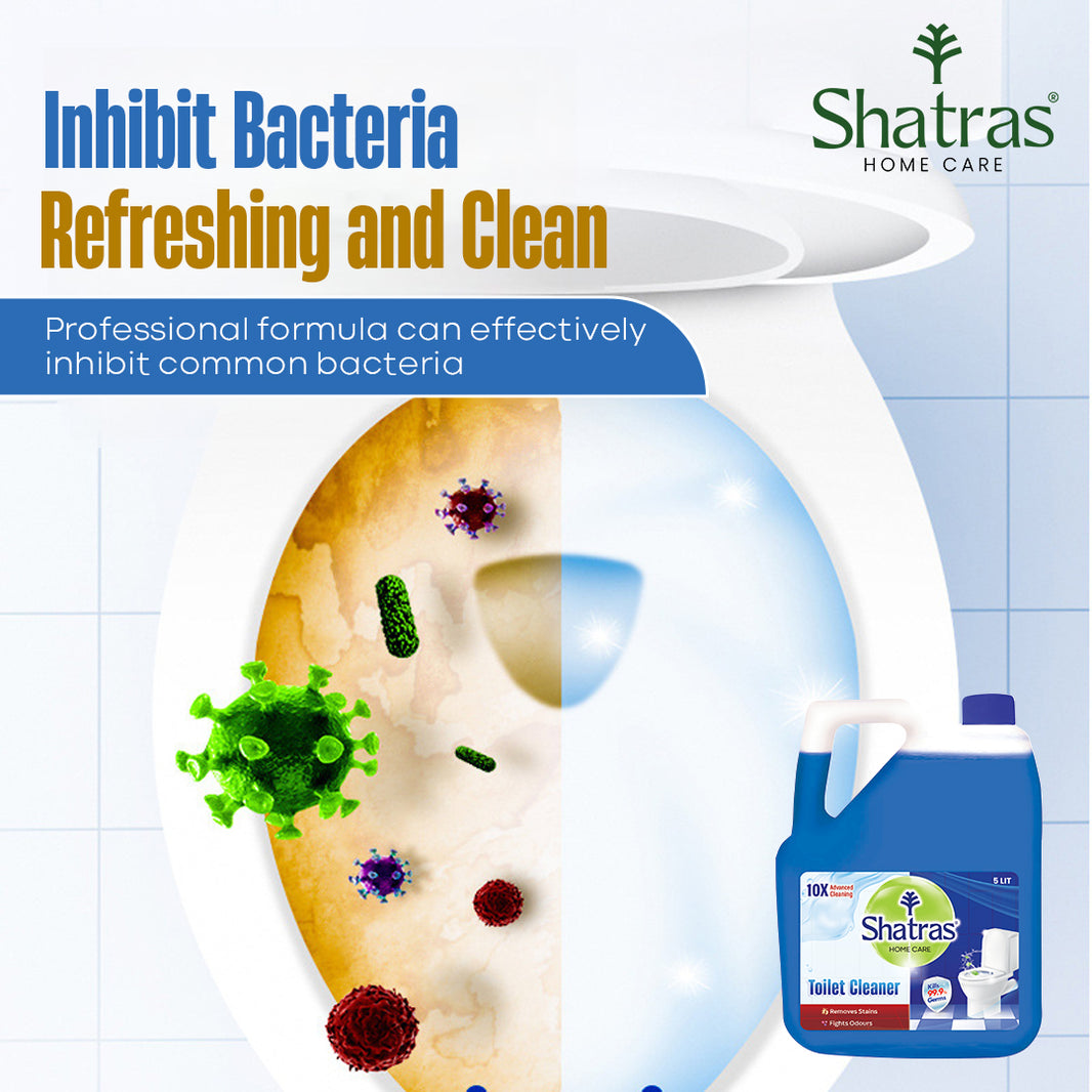 Shatras Toilet Bowl Cleaner 10X Power for Deep Clean (Blue)