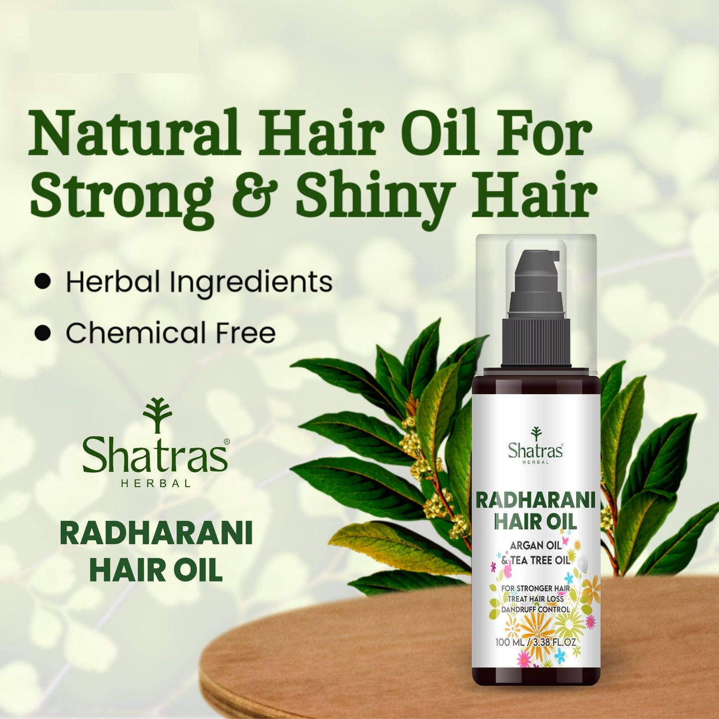 Shatras Herbal Radharani Argan Oil & Tea Tree Oil(100ML)