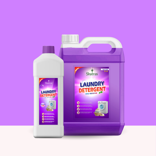 Shatras Laundry Detergent Combo 1L + 5L for Superior Freshness & Softness (Purple)