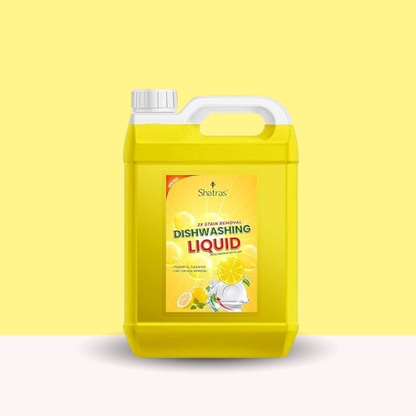 Dishwashing Liquid – Powerful Lemon Fresh Formula for Sparkling Clean Cookware (5L-Yellow)