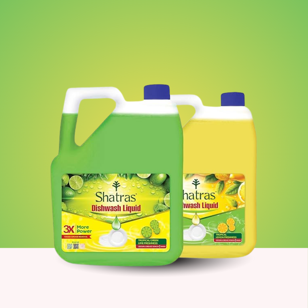 Shatras Lime Liquid Dishwash Gel - 10L | Tough Grease Removal & Natural Fragrance