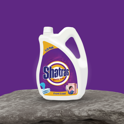 Shatras Deep Action - 5 Liter Front Load Laundry Liquid Detergent(Purple)