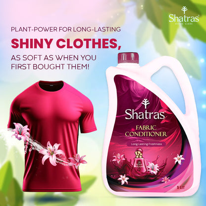 SHATRAS Combo Pack Of Pink Lily & Lavender Royal Perfume Fabric Conditioner 2 X 5Liter