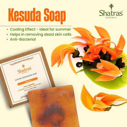 Shatras Ayurvedic Handmade Palash (Kesuda) Pure Divine Bathing Soap