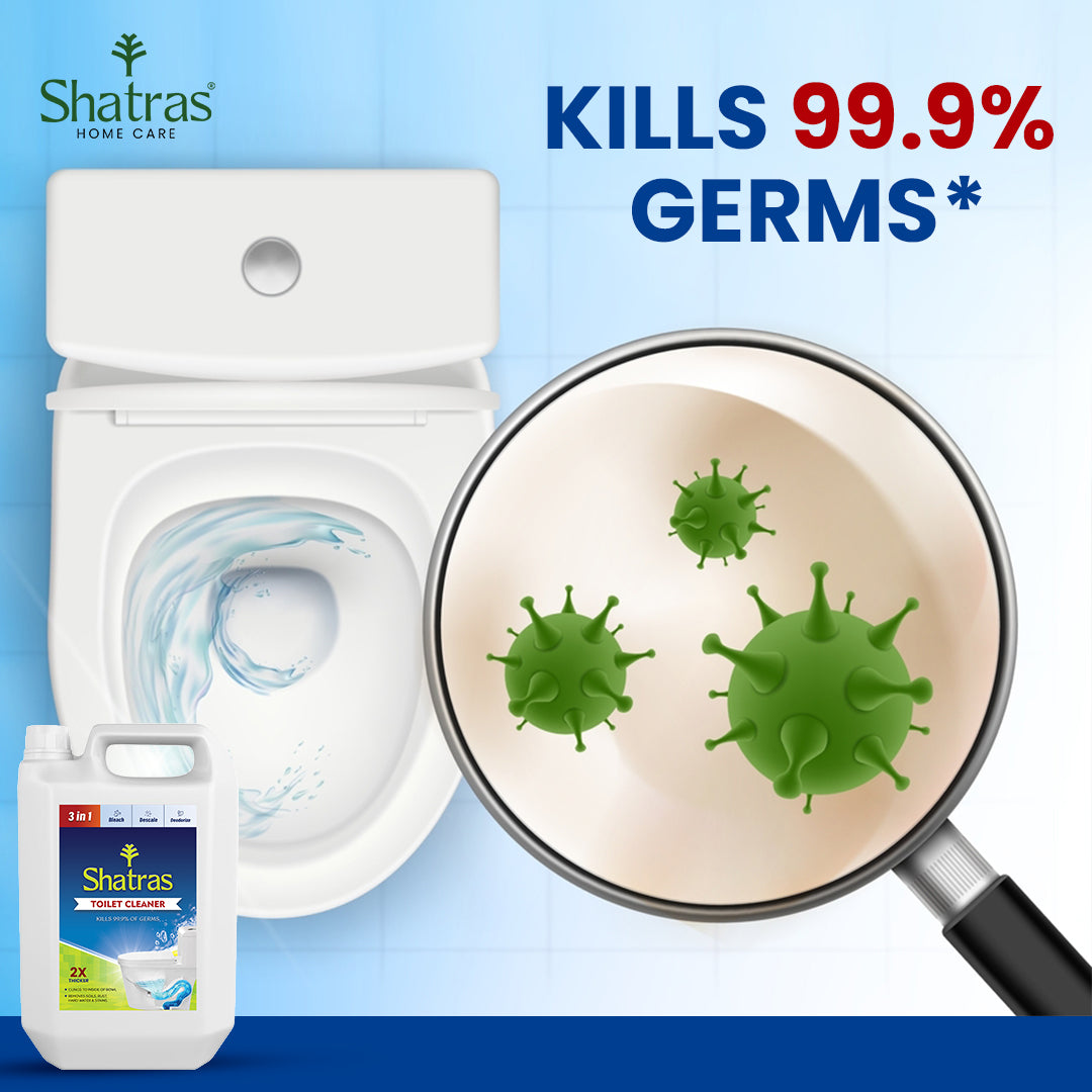 Shatras Disinfectant Toilet Cleaner | Removes Toughest Stains With Sparkling Shine |Kills 99.9% Germs