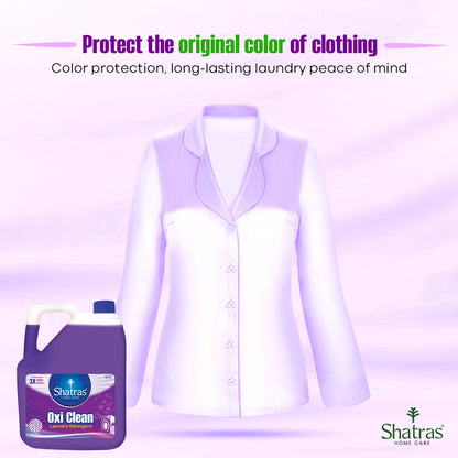 Shatras Oxi Clean 5 Liter Plant Based 3X Odor Fighter Laundery Liquid Detergent | Removes Tough Stains  | Liquid Detergent For All Types Of Clothes