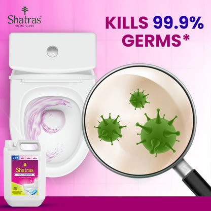 Shatras Home Care Toilet Cleaner - 10X Advanced Cleaning Power, Kills 99.9% Germs, Removes Stains & Fights Odors