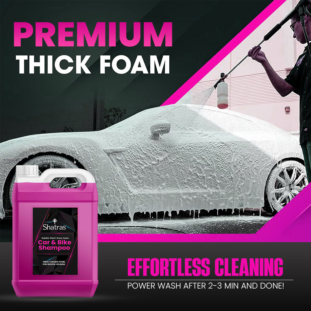 Shatras 5 Ltr Car Wash Shampoo Concentrate - pH Neutral (Pink)