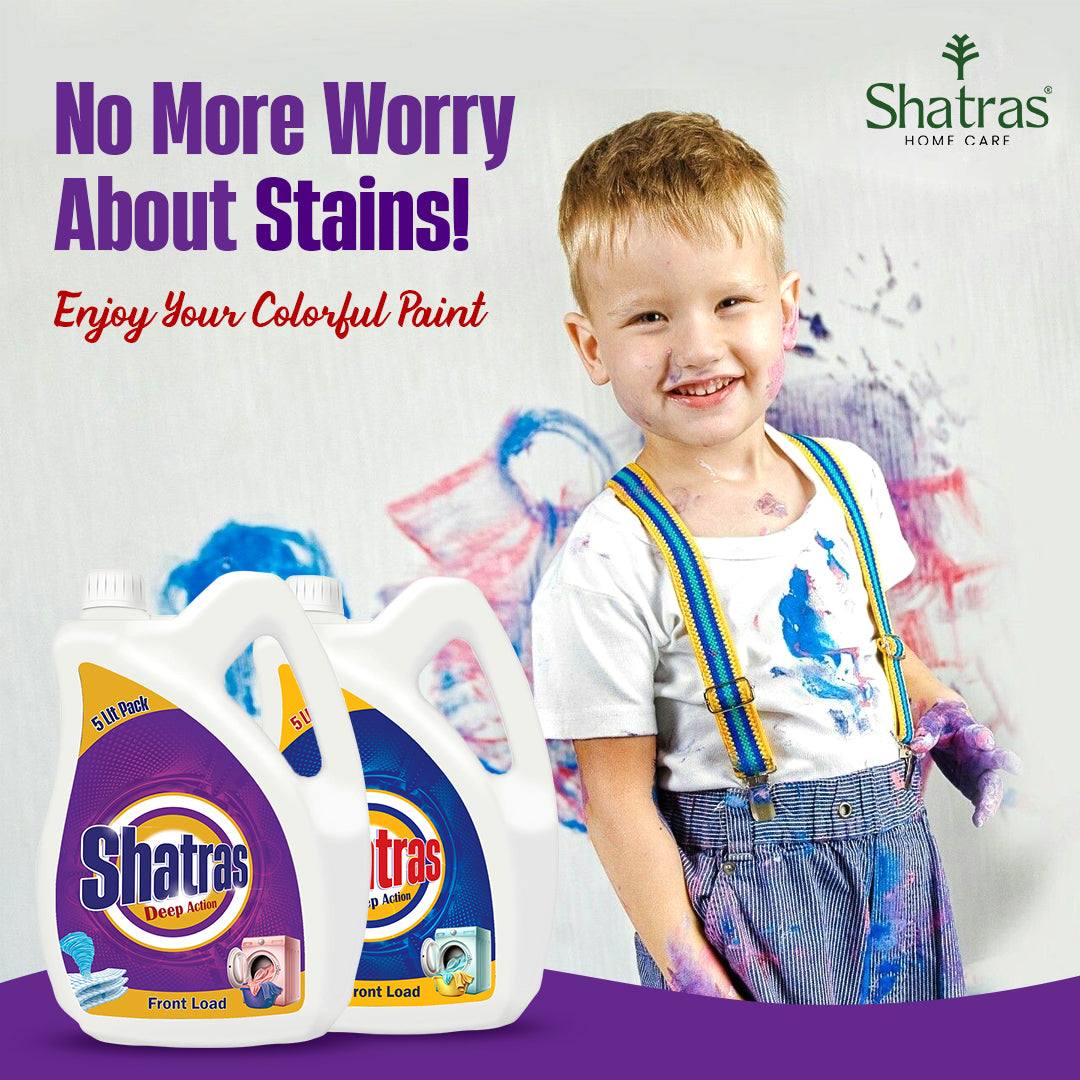 Shatras Front Load Laundry Liquid Detergent 5L x Pack of 2 | Non Toxic, Eco Friendly Best For Front Load
