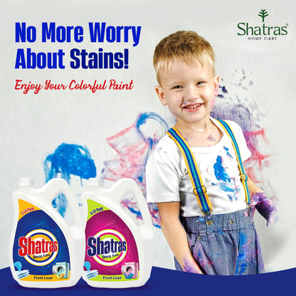 Shatras Front Load Laundry Liquid Detergent 5L x Pack of 2 | Non Toxic, Eco Friendly Best For Front Load