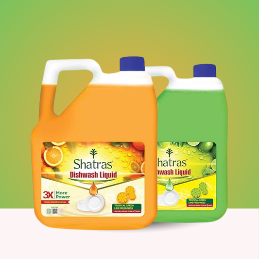 Shatras Lime Liquid Dishwash Gel - 10L | Tough Grease Removal & Natural Fragrance