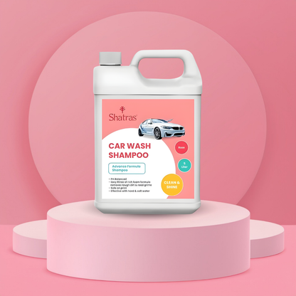 Shatras 5 Ltr foam Car Wash Shampoo Concentrate - pH Neutral(Red)