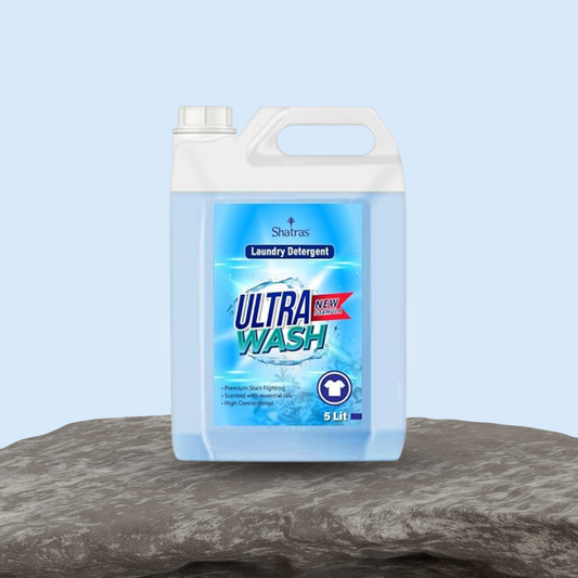 Shatras Ultra Wash 5L Powerful Liquid Detergent for Brighter, Softer Clothes (Blue)