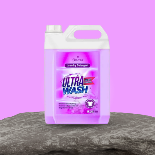 Shatras Ultra Wash 5L Powerful Liquid Detergent for Brighter, Softer Clothes (Purple)