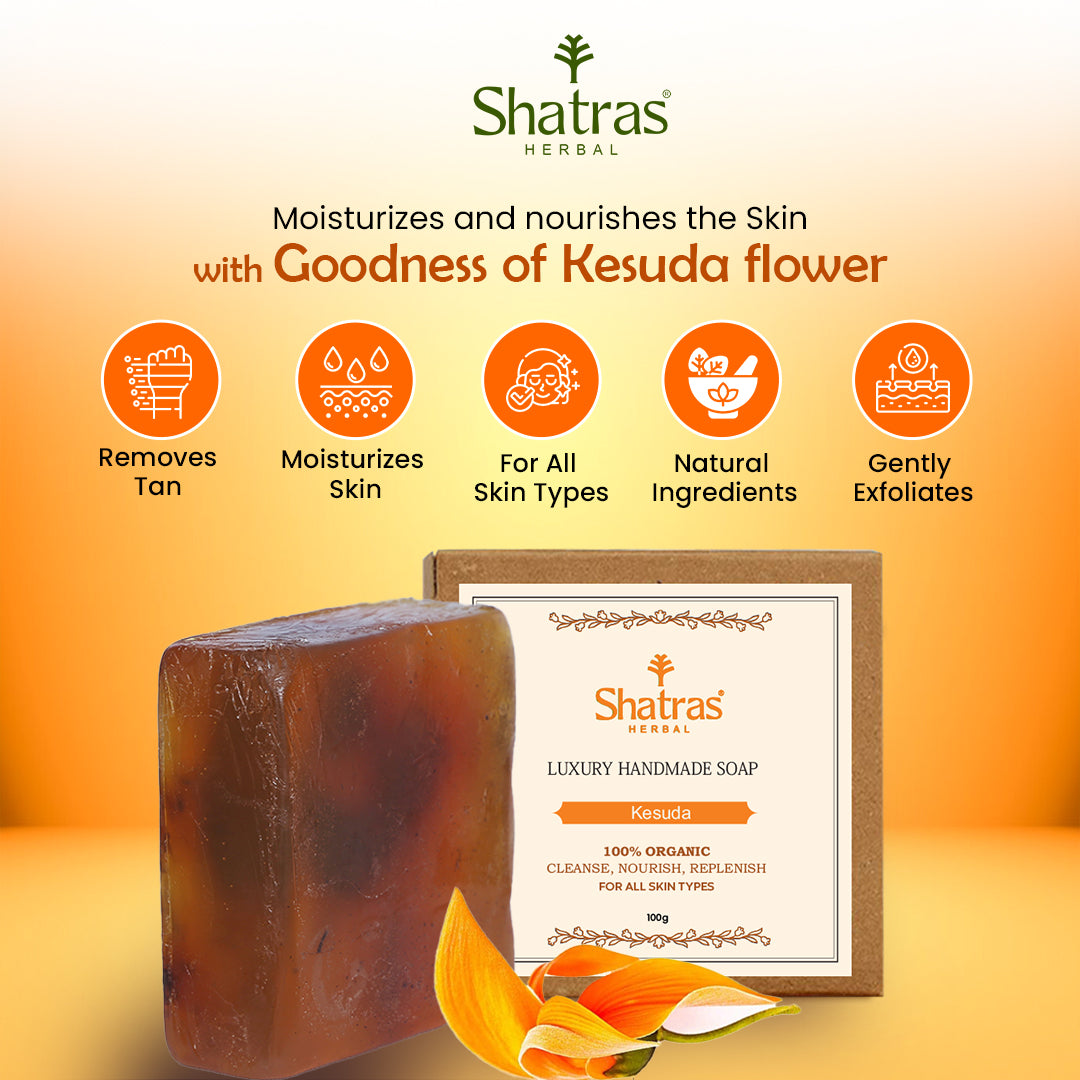 Shatras Ayurvedic Handmade Palash (Kesuda) Pure Divine Bathing Soap