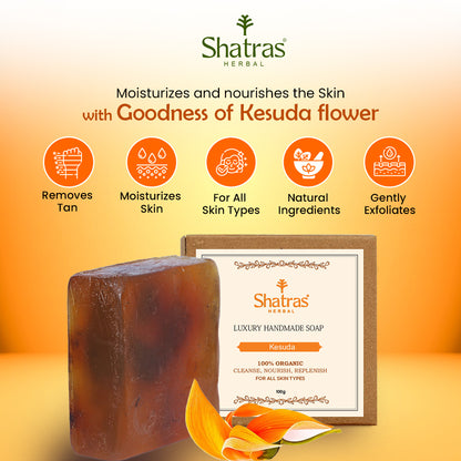 Shatras Ayurvedic Handmade Palash (Kesuda) Pure Divine Bathing Soap