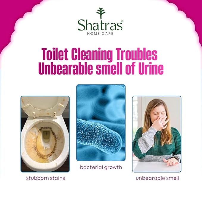 Shatras Home Care Toilet Cleaner - 5 Liters, 10X Advanced Cleaning Power, Kills 99.9% Germs, Removes Stains & Fights Odors