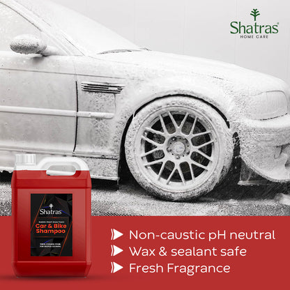 Shatras 5 Ltr Car Wash Shampoo Concentrate - pH Neutral (Red)