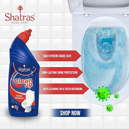 Shatras Toilet Cleaner Extra Thick Formula, Removes Stains, Rust & Hard Water Deposits (Pack Of 4)