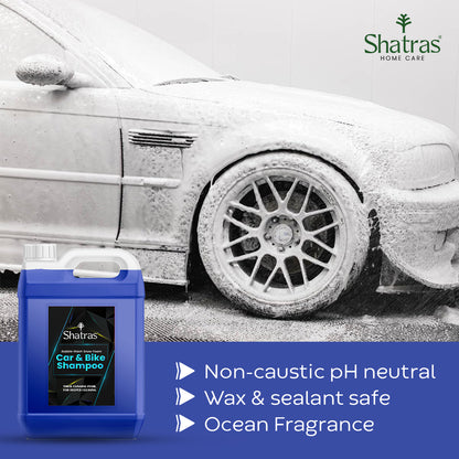 Shatras 5 Ltr Car Wash Shampoo Concentrate - pH Neutral (Blue)