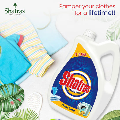 Shatras 5 Liter Deep Action - Front Load Laundry Liquid Detergent(Blue)