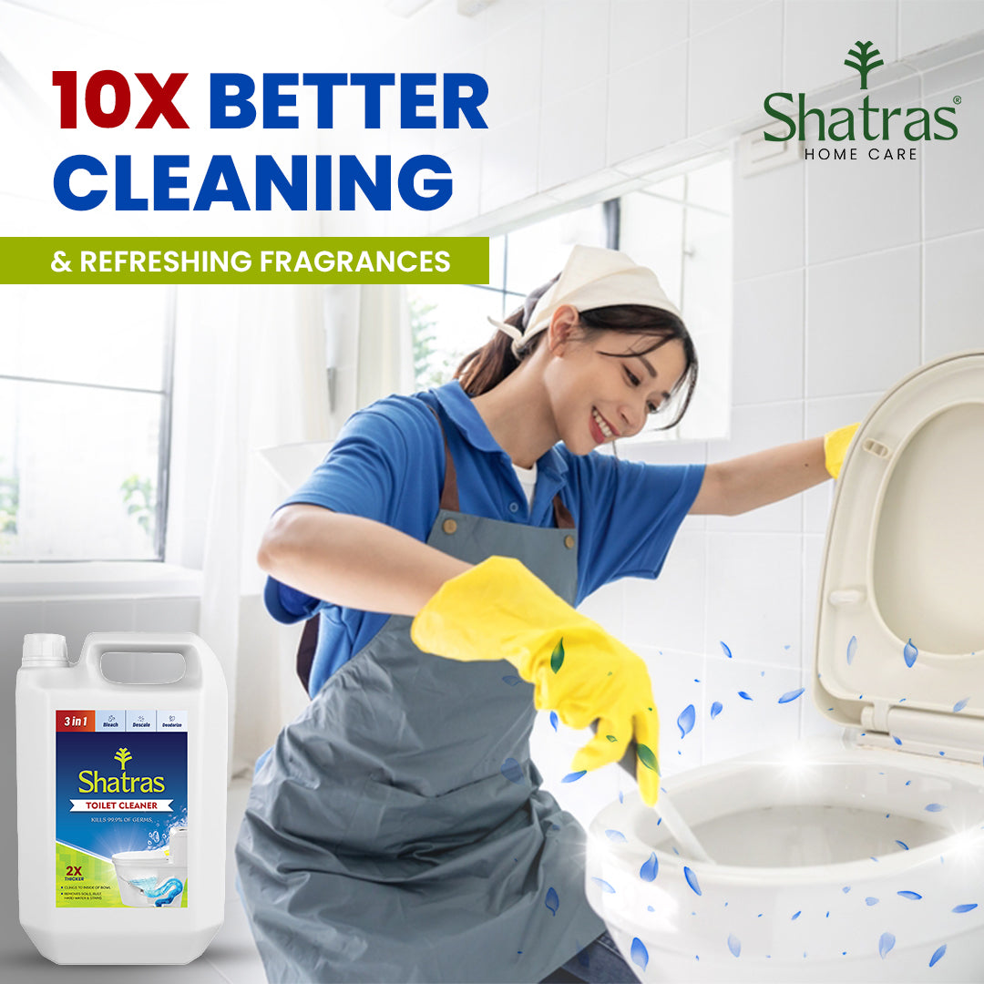 Shatras Disinfectant Toilet Cleaner | Removes Toughest Stains With Sparkling Shine |Kills 99.9% Germs