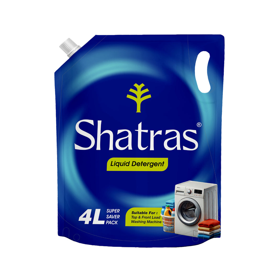 Shatras 4L Laundry Liquid Detergent Hypoallergenic, pH-Neutral Dermatologist-tested, Enzyme-Free, Ultra Concentrated EasyDose