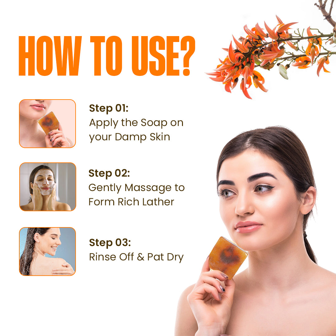 Shatras Ayurvedic Handmade Palash (Kesuda) Pure Divine Bathing Soap