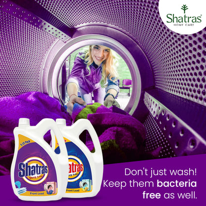 Shatras Front Load Laundry Liquid Detergent 5L x Pack of 2 | Non Toxic, Eco Friendly Best For Front Load