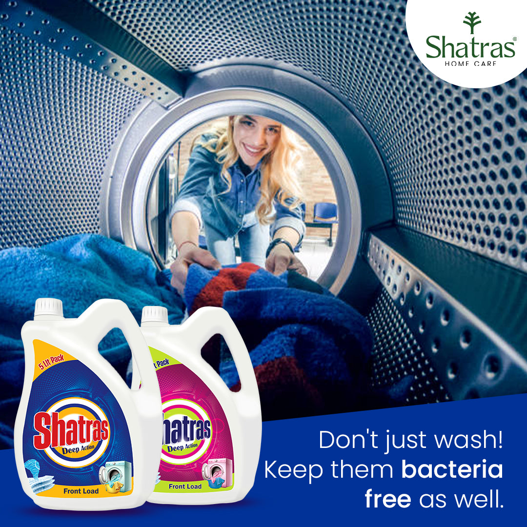 Shatras Front Load Laundry Liquid Detergent 5L x Pack of 2 | Non Toxic, Eco Friendly Best For Front Load