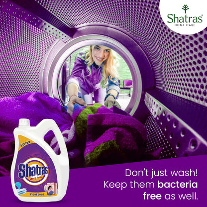 Shatras Deep Action - 5 Liter Front Load Laundry Liquid Detergent(Purple)