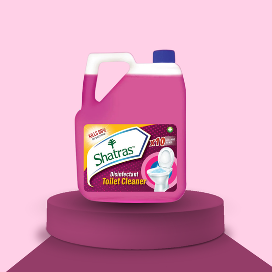 Shatras Toilet Cleaner 10X Power for Deep Clean (5L- Pink)