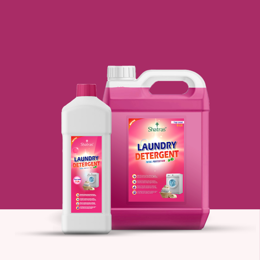 Shatras Laundry Detergent Combo 1L + 5L for Superior Freshness & Softness (Pink)