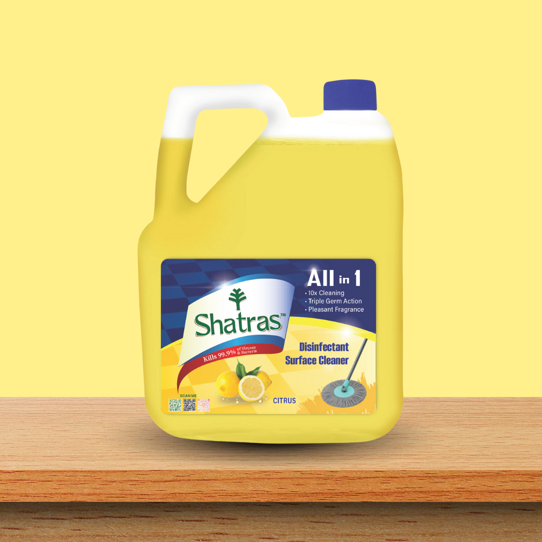 Shatras All-in-1 Floor Cleaner – Safe, Powerful & Refreshingly Clean (Yellow)