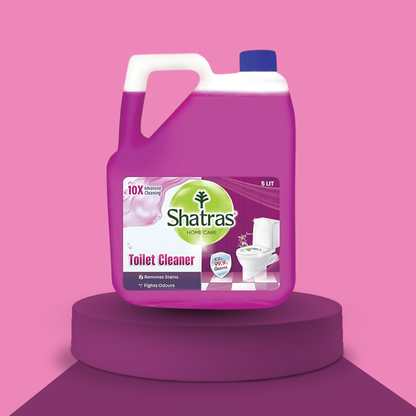Shatras Home Care Toilet Cleaner - 5 Liters, 10X Advanced Cleaning Power, Kills 99.9% Germs, Removes Stains & Fights Odors