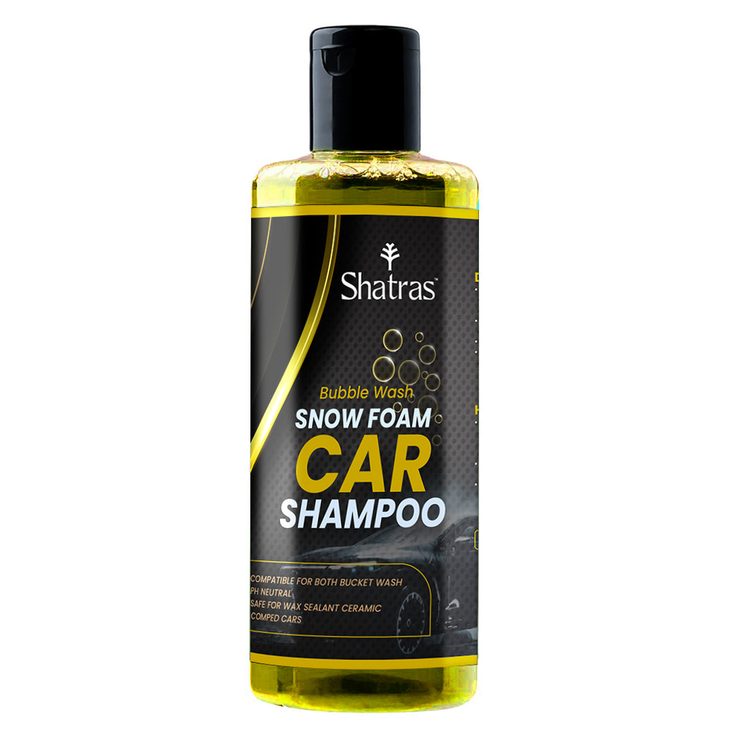 Shatras Snow Foam Car Shampoo – 300 ml Deep Clean with Rich Foam (Yellow)