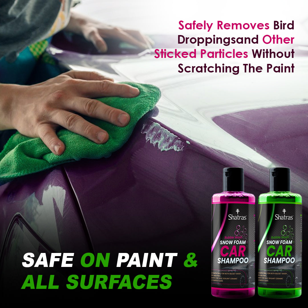 Wax-enriched car wash shampoo